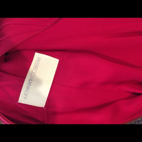 Rebecca Minkoff red silk deep V- back dress - Picture 4 of 6